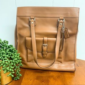 Coach “Charlie” Saddle Leather Tote